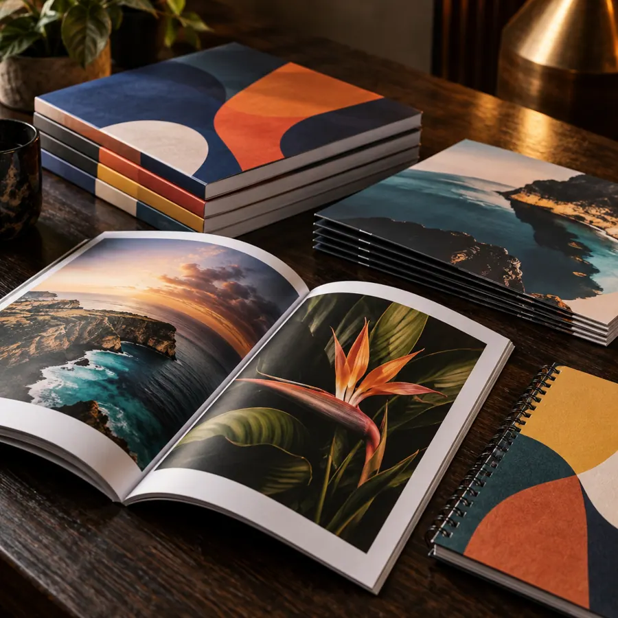 Perfect-bound catalogs and booklets